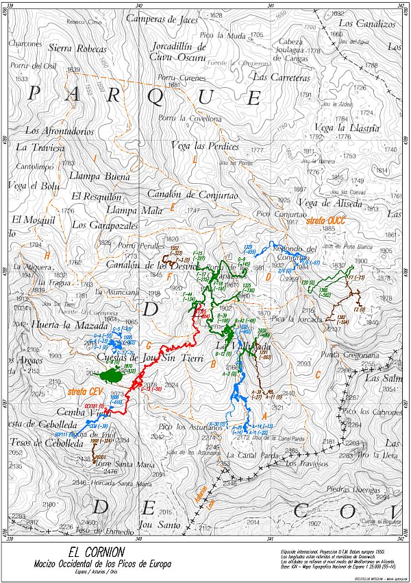 2011 Picos de Europa - kliknij po wi�ksz� mapk� wyk. M.J�drzejczak